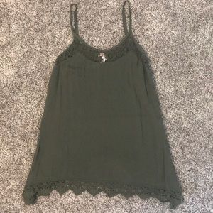Army green tank top